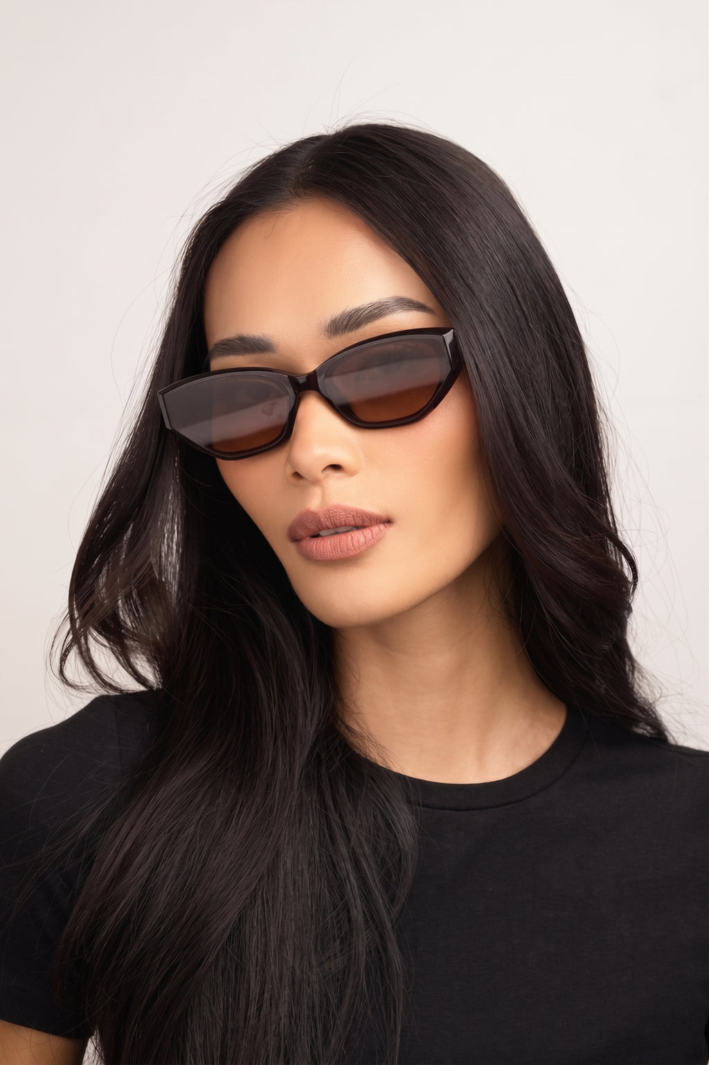 CLEME OVAL ACETATE SUNGLASSES – DARK TORTOISE WITH BROWN GRADIENT LENS