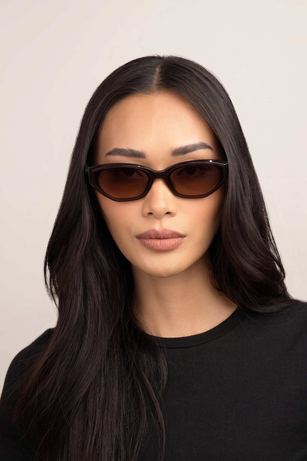 CLEME OVAL ACETATE SUNGLASSES – DARK TORTOISE WITH BROWN GRADIENT LENS